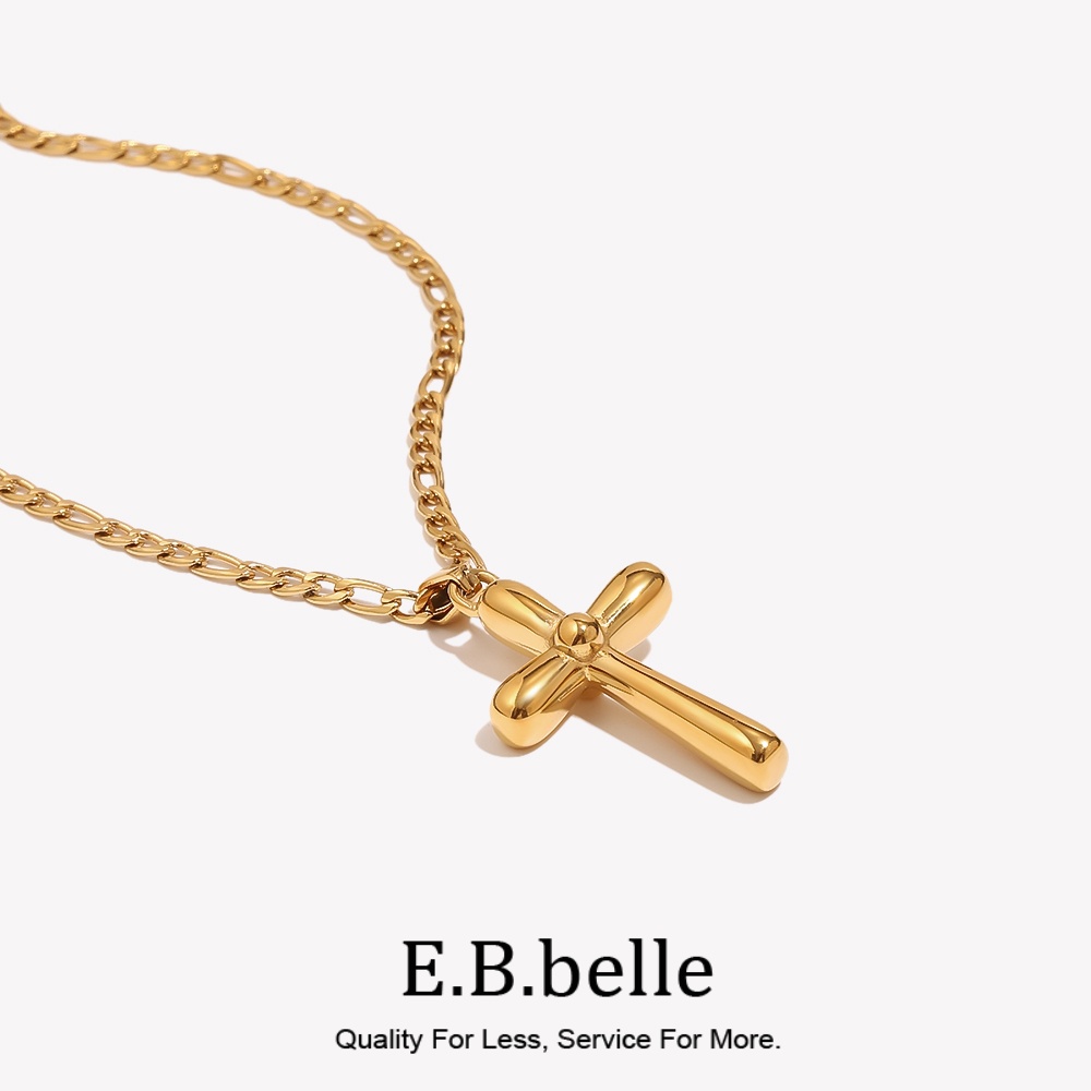 Birth Flower Necklace - EBbelle Figaro Catena Collana croce semplice