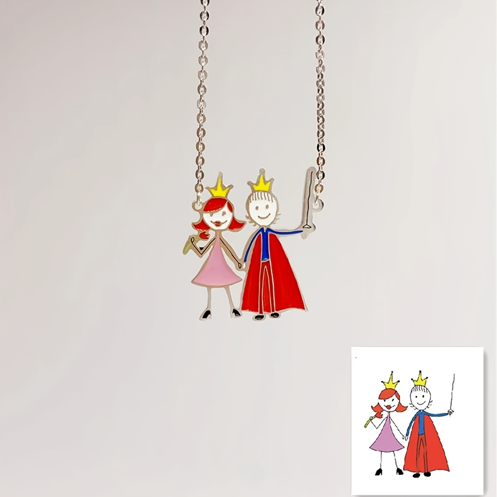 Name Necklace Custom - Collana con Ciondolo Smaltato Personalizzato, Gioielli