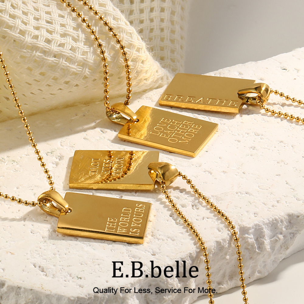 Birth Flower Necklace - EBbelle Elegante collana con ciondolo quadrato